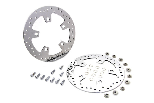 HARLEY Duro 11.8 inch Front Brake Disc Set Polished fits 2014-UP FLT, with 5 or 10 spoke cast wheel only