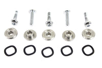 HARLEY Chrome Front Disc Hardware Kit fits 2009-UP FLT, with Enforcer or Impeller wheels
