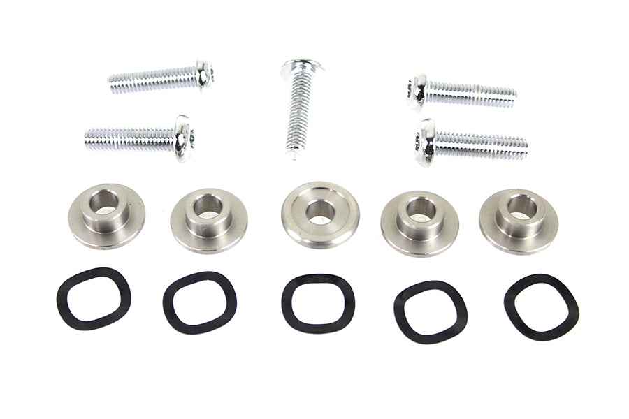 HARLEY Chrome Front Disc Hardware Kit fits 2009-UP FLT, with Enforcer or Impeller wheels
