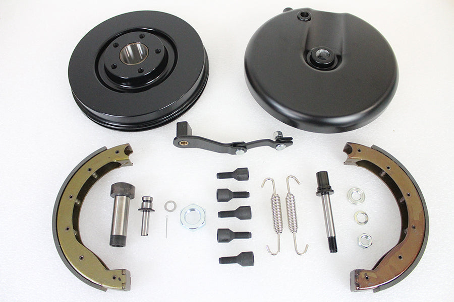 HARLEY Bremsankerplatten-Kit vorne schwarz passend für 1969-1971 FL,