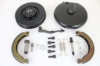 HARLEY Bremsankerplatten-Kit vorne schwarz passend für 1969-1971 FL,