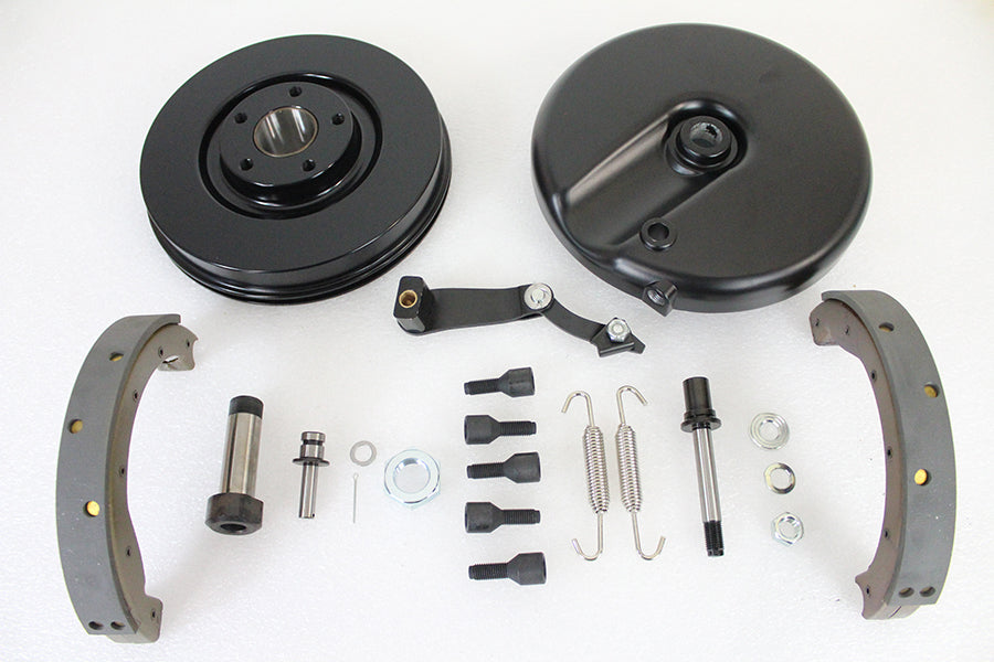 HARLEY Bremsankerplatten-Kit vorne schwarz passend für 1969-1971 FL,