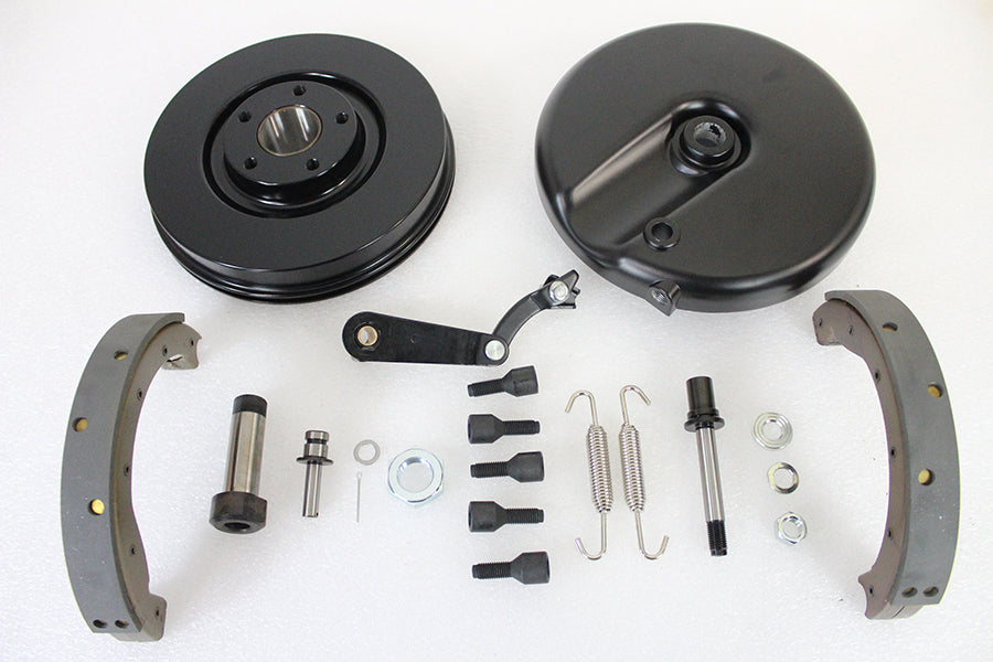 HARLEY Bremsankerplatten-Kit vorne schwarz passend für 1969-1971 FL,