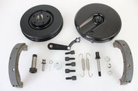 HARLEY Bremsankerplatten-Kit vorne schwarz passend für 1969-1971 FL,