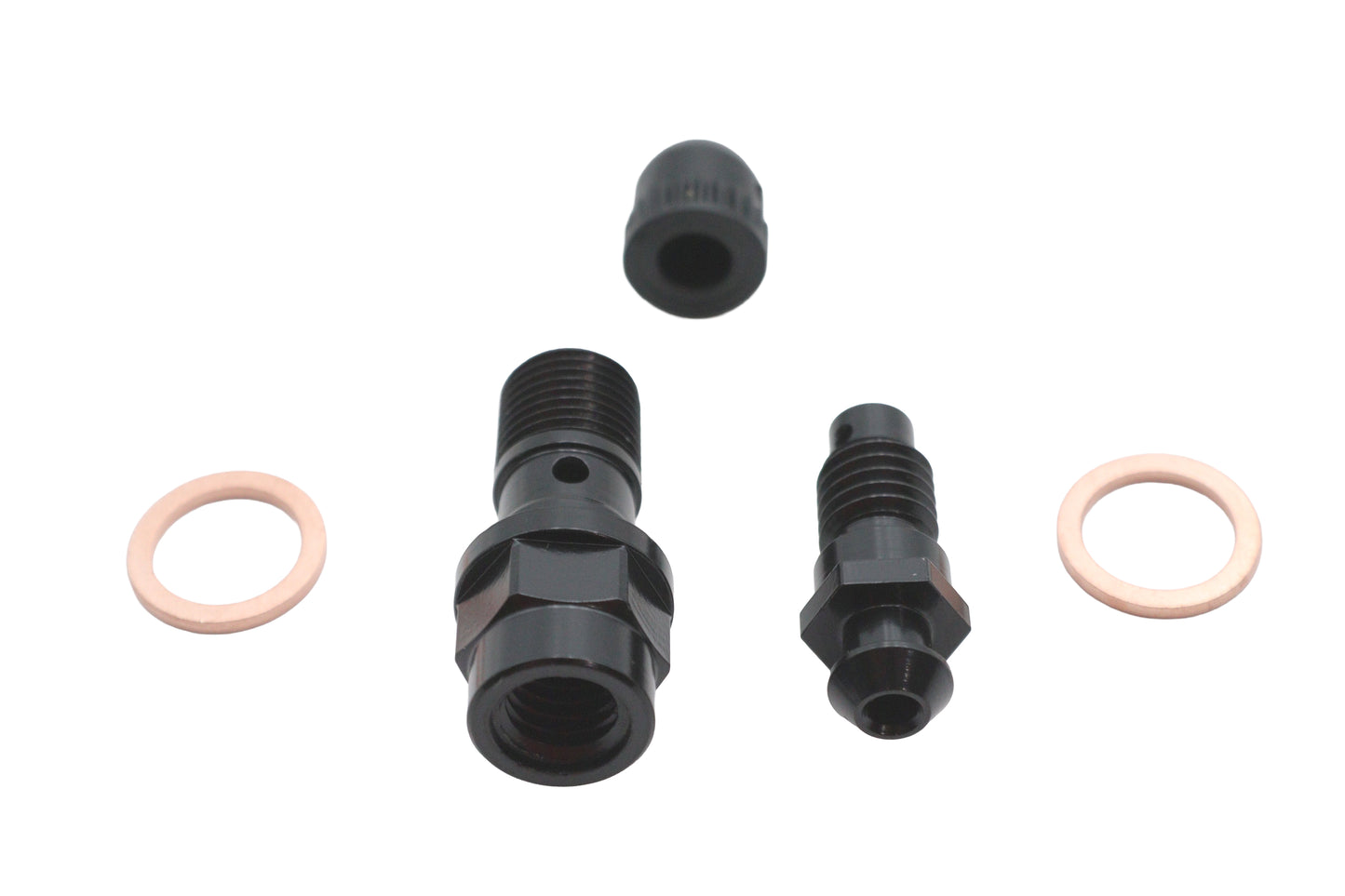HARLEY Bremssattel-Banjo-Schraube und Entlüfter-Kit, schwarz, passend für 2008-2024 FLHT, 2008-2024 FLHR, 2008-