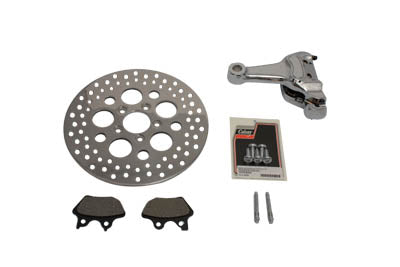 HARLEY Chrom-Hinterradbremssattel mit 4 Kolben und 11,5 Zoll Bremsscheiben-Kit, passend für 2000-2005 FXST, 2000-2005 FLST,