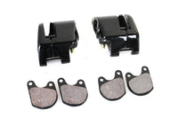 HARLEY Schwarzes Front-1-Kolben-Bremssattel-Set, passend für 1978-1983 FX, 1978-1983 XL, 1980-1983 FXWG, 1982-