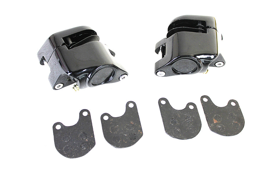 HARLEY Schwarzes Front-1-Kolben-Bremssattel-Set, passend für 1978-1983 FX, 1978-1983 XL, 1980-1983 FXWG, 1982-