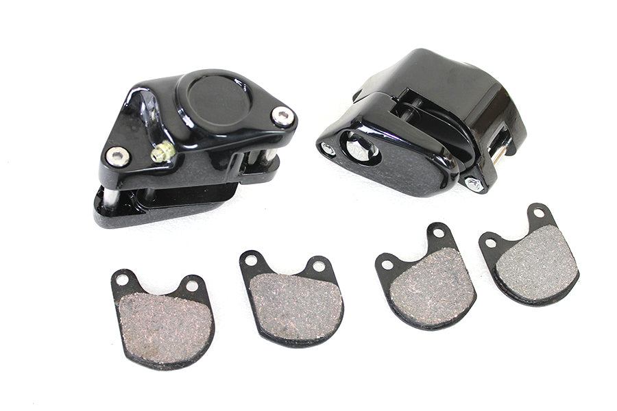 HARLEY Schwarzes Front-1-Kolben-Bremssattel-Set, passend für 1978-1983 FX, 1978-1983 XL, 1980-1983 FXWG, 1982-