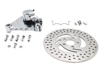 HARLEY Schwarzer hinterer 1-Kolben-Bremssattel und 11-1/2 Zoll Bremsscheiben-Kit, passend für 1987-1994 FXR,