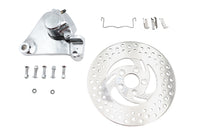 HARLEY Schwarzer hinterer 1-Kolben-Bremssattel und 11-1/2 Zoll Bremsscheiben-Kit, passend für 1987-1994 FXR,
