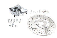 HARLEY Schwarzer hinterer 1-Kolben-Bremssattel und 11-1/2 Zoll Bremsscheiben-Kit, passend für 1987-1994 FXR,