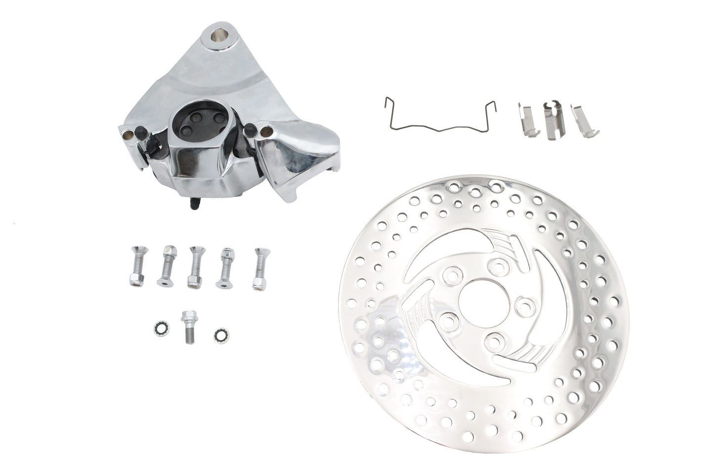 HARLEY Schwarzer hinterer 1-Kolben-Bremssattel und 11-1/2 Zoll Bremsscheiben-Kit, passend für 1987-1994 FXR,