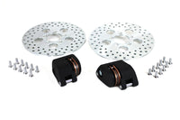 HARLEY vordere Doppelscheibenbremszange und 10 Zoll Scheibenkit Schwarz, passend für 1973-1983 XL, 1980-1983 FX,