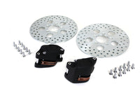 HARLEY vordere Doppelscheibenbremszange und 10 Zoll Scheibenkit Schwarz, passend für 1973-1983 XL, 1980-1983 FX,