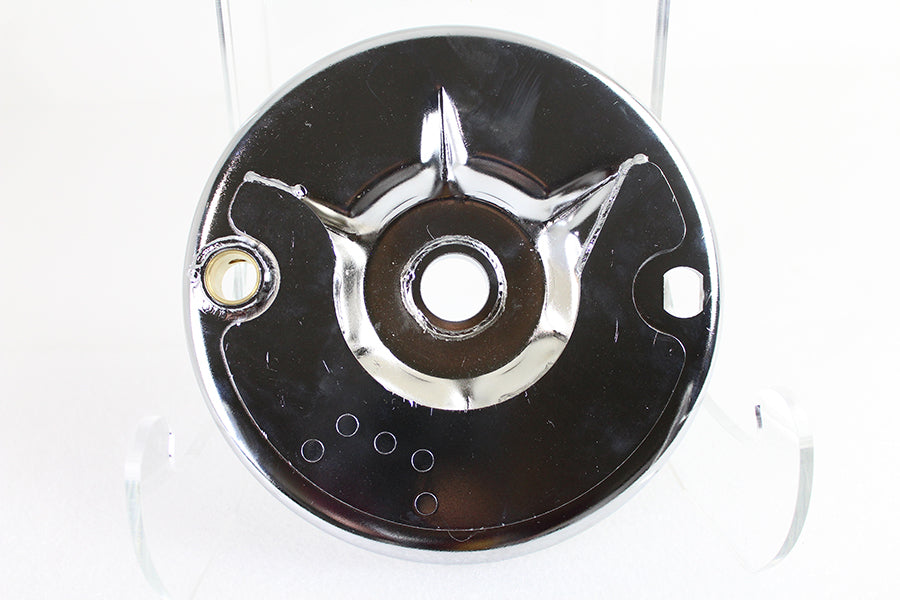 HARLEY Hinterradbrems-Ankerplatte Chrom Passend für 1936-1940 EL, 1941-1957 FL, 1937-1948 UL,