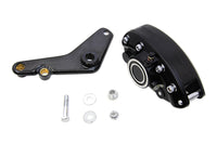 HARLEY Schwarz Hinten 1-Kolben-Bananenbremssattel-Kit mit Halterung Passend für 1973-1980 FX, 1973-1980 FL,