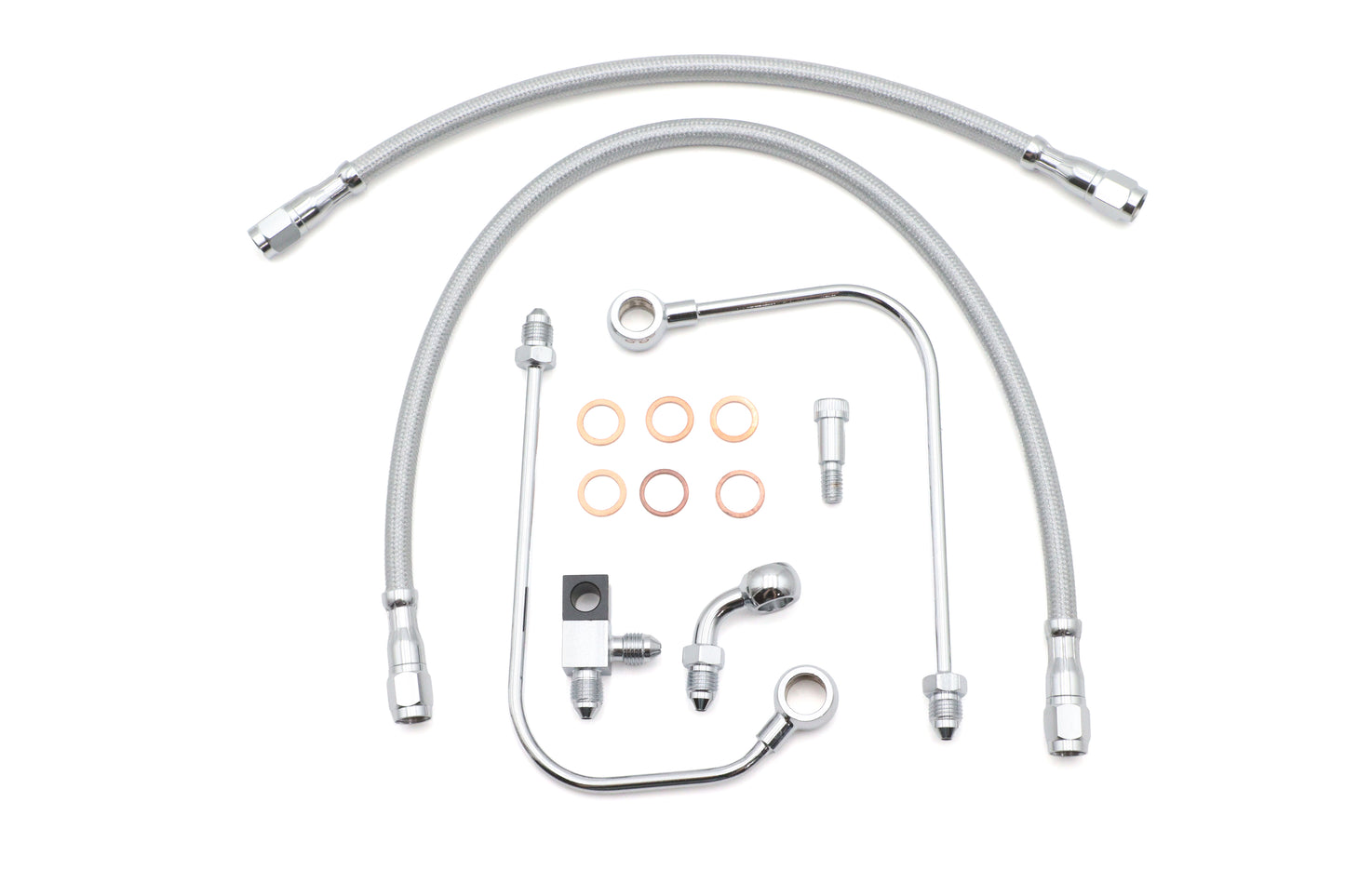 HARLEY Ultima Lower Brake Line Kit Chrome Fits FLST 2011-2017,   FXST 2011-2017,
