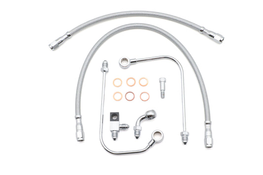 HARLEY Ultima Lower Brake Line Kit Chrome Fits FLST 2011-2017,   FXST 2011-2017,