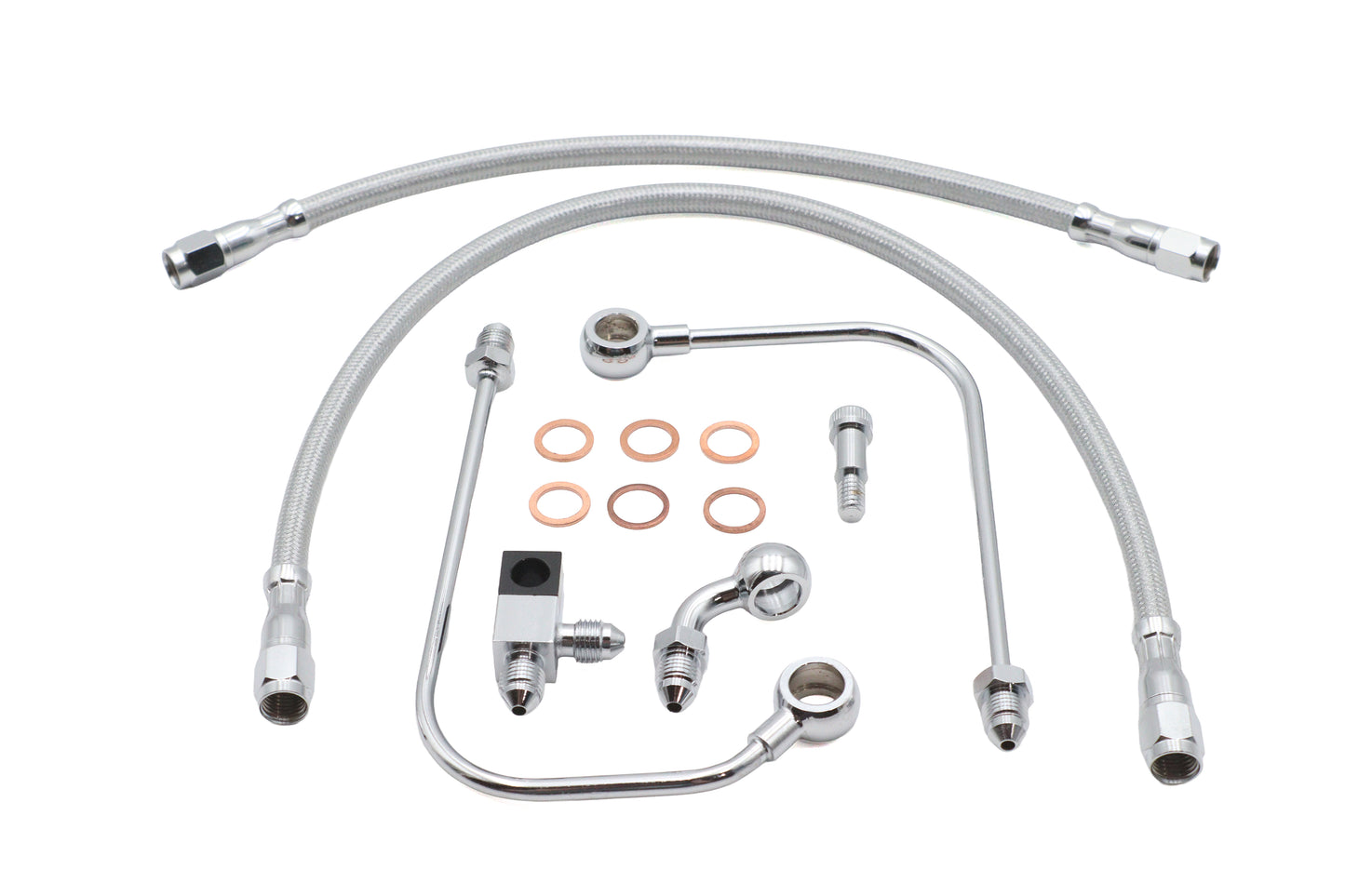 HARLEY Ultima Lower Brake Line Kit Chrome Fits FLST 2011-2017,   FXST 2011-2017,