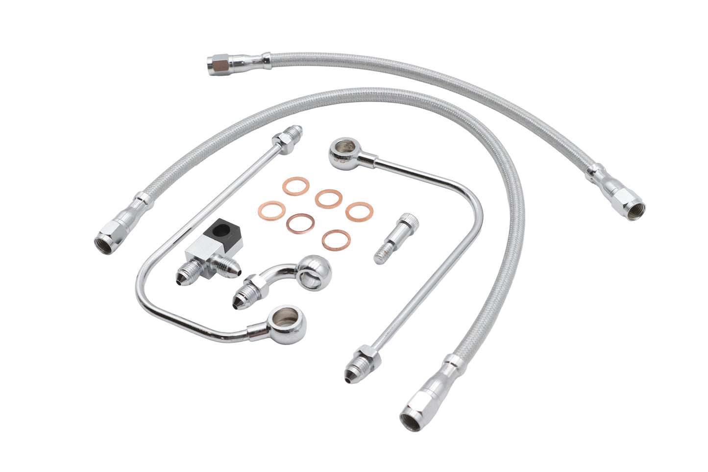 HARLEY Ultima Lower Brake Line Kit Chrome Fits FLST 2011-2017,   FXST 2011-2017,