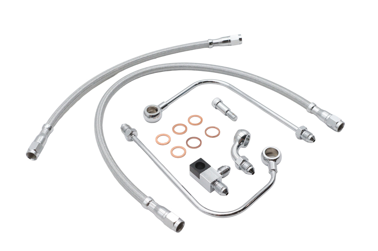 HARLEY Ultima Lower Brake Line Kit Chrome Fits FLST 2011-2017,   FXST 2011-2017,
