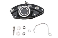 HARLEY Schwarzer Vorderbremssattel, 1 Kolben, Bananenform, mit Bullseye, passend für 1973-1984 FL, frühe 1984 1973-1973 FX,