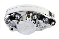 HARLEY Verchromter vorderer 1-Kolben Bananenbremssattel passend für 1973-1984 FL, frühe 1984 1973-1973 FX, 1973-1973