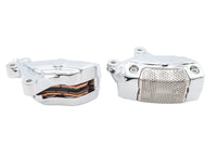 HARLEY Edart クローム フロントキャリパーセット 2008-2023 FLT、2008-2014 FLST、2008-2014 FXST、2008に適合