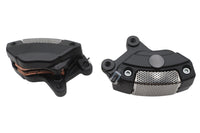 ハーレー エダルト マットブラック フロントキャリパーセット 2008-2023年式FLT、2008-2014年式FLST、2008-2014年式FXSTに適合