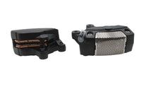 ハーレー エダルト マットブラック フロントキャリパーセット 2008-2023年式FLT、2008-2014年式FLST、2008-2014年式FXSTに適合