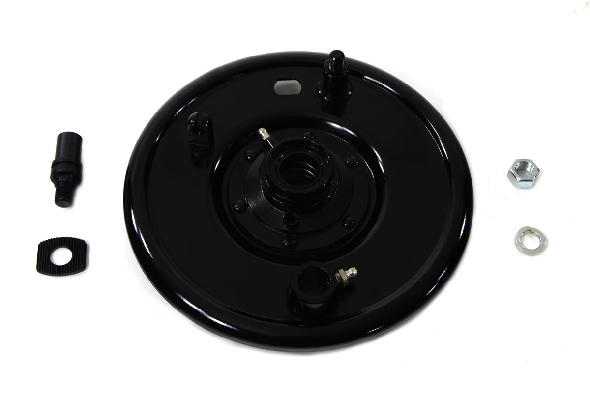 HARLEY Mechanische Vorderradbremse Ankerplatte Schwarz Passend für 1941-1948 EL, 1941-1948 UL, 1941-1948 FL,