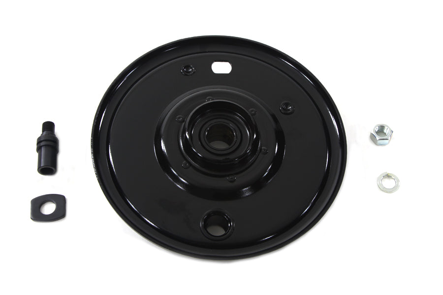 HARLEY Mechanische Vorderradbremse Ankerplatte Schwarz Passend für 1941-1948 EL, 1941-1948 UL, 1941-1948 FL,