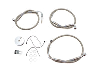 ハーレー ステンレススチール製フロントブレーキホースキット 1992-2000 FXD、1992-2000 FXDB、1992-2000 FXDCに対応