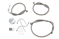 ハーレー ステンレススチール製フロントブレーキホースキット 1992-2000 FXD、1992-2000 FXDB、1992-2000 FXDCに対応