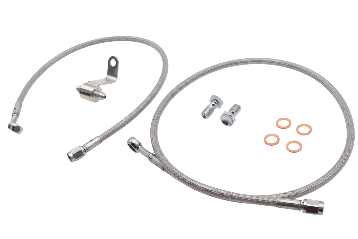 HARLEY Edelstahl Hinterradbremsschlauch-Kit passend für 1987-1999 FLST, späte 1987 1987-1999 FLSTC, späte 1987