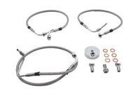 HARLEY Stainless Steel Front Brake Hose Kit Fits 1994-2007 FLHR,   2004-2007 FLHRS,