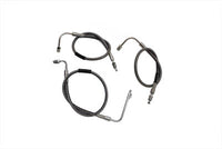 HARLEY Edelstahl-Bremsleitung vorne 23-3/4 Zoll und 21 Zoll Passend für 1981-1981 FXS, 1981-1981 FX,