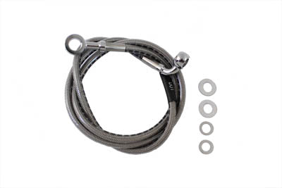 HARLEY Edelstahl Bremsleitung vorne 44 Zoll Passend für 1984-1987 FXR, 1984-1987 FXRS, 1984-1985 XL