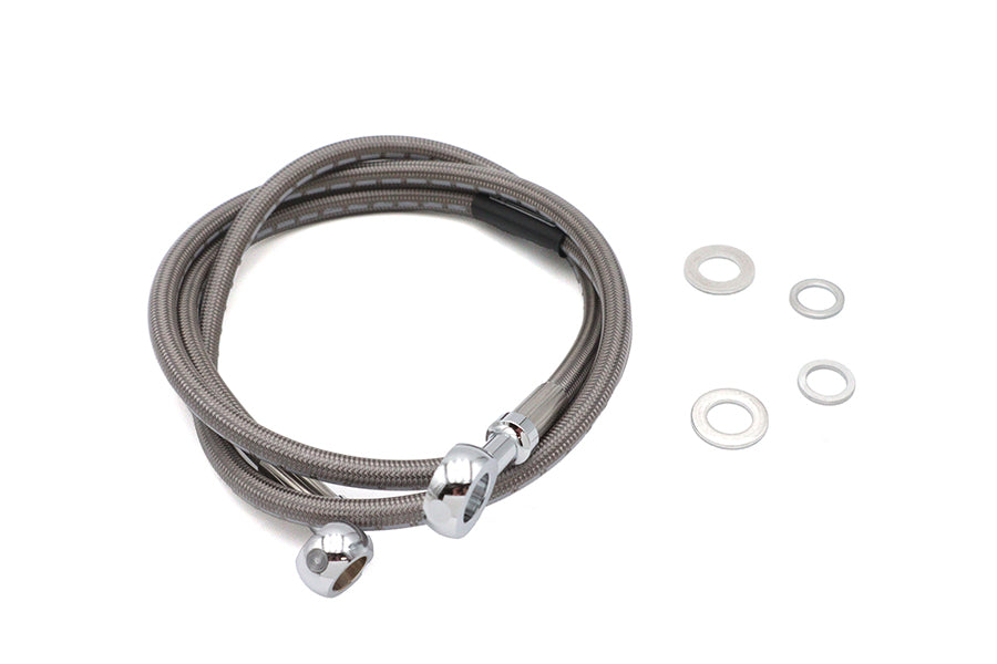 HARLEY Edelstahl Bremsleitung vorne 44 Zoll Passend für 1984-1987 FXR, 1984-1987 FXRS, 1984-1985 XL