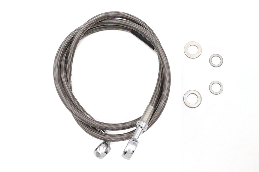 HARLEY Edelstahl Bremsleitung vorne 44 Zoll Passend für 1984-1987 FXR, 1984-1987 FXRS, 1984-1985 XL