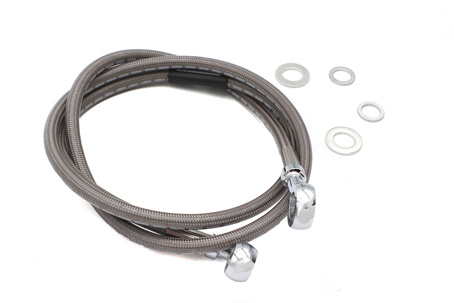 HARLEY Edelstahl Bremsleitung vorne 44 Zoll Passend für 1984-1987 FXR, 1984-1987 FXRS, 1984-1985 XL