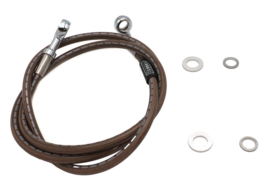 HARLEY Edelstahl-Bremsleitung vorne 45-7/8 Zoll Passend für 1988-1993 XLH, 1988-1994 FXR, 1971-1984