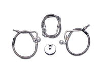 HARLEY Edelstahl-Vorderradbremsleitungen 25-1/4 Zoll und 16-1/8 Zoll Passend für 1994-UP FLHR, 1994-UP FLH
