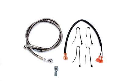 HARLEY Edelstahl Hinterradbremsschlauch 34 Zoll Passend für 1987-1999 FXST, 1987-1999 FXSTC, 1988-1991 F