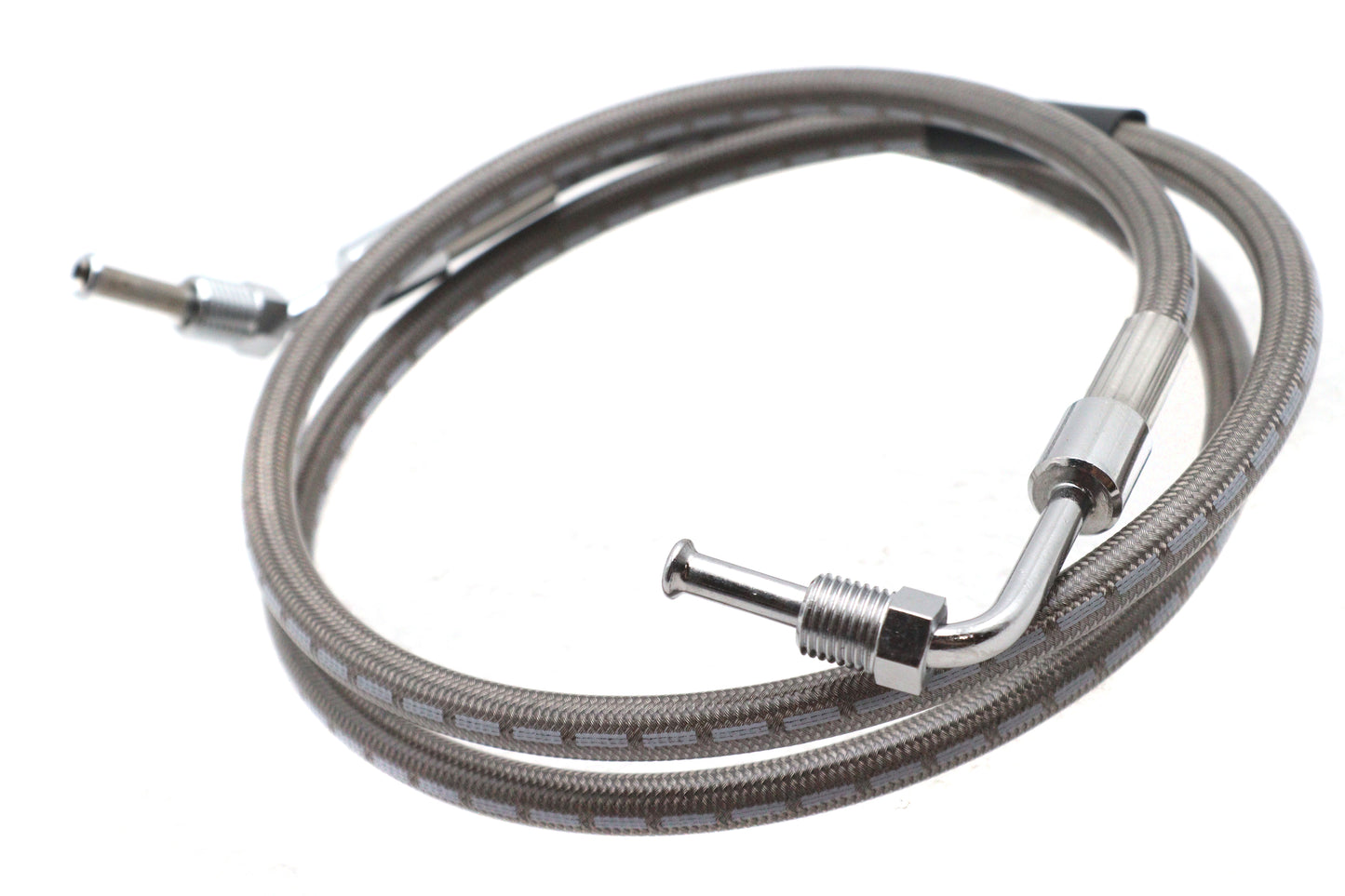 HARLEY Edelstahl 43-1/4 Zoll Bremsschlauch vorne passend für 1974-1977 XL,