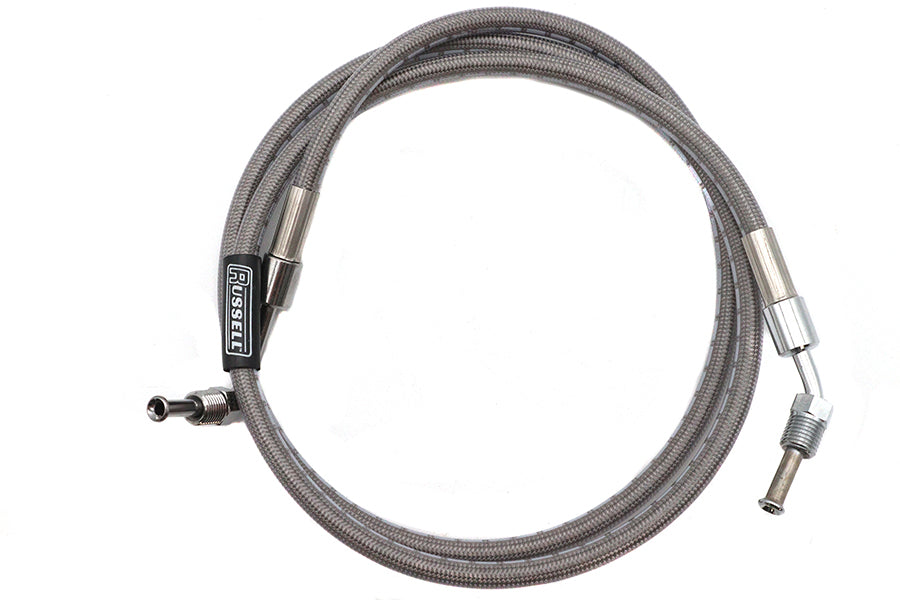 HARLEY Edelstahl 47-1/4 Zoll Vorderbremsleitung Passend für 1974-1977 FXE, 1974-1977 XL,