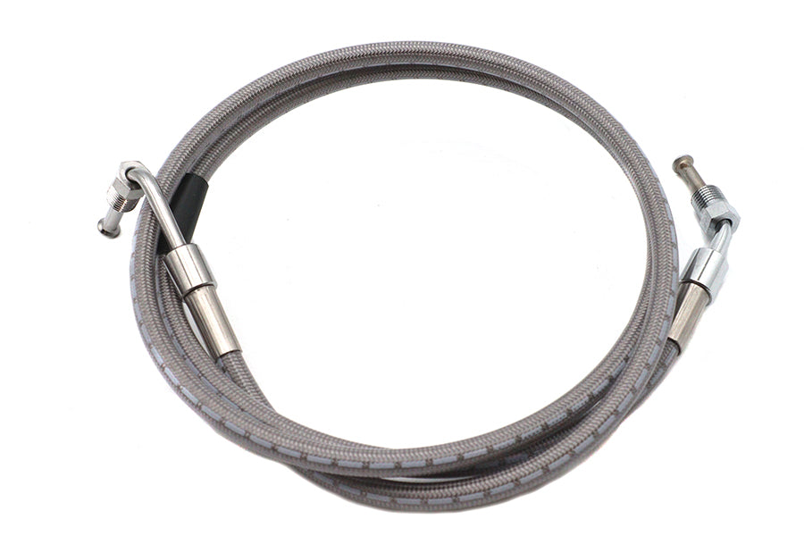 HARLEY Edelstahl 47-1/4 Zoll Vorderbremsleitung Passend für 1974-1977 FXE, 1974-1977 XL,