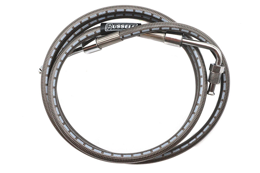 HARLEY Edelstahl 51 Zoll Bremsleitung vorne Passend für 1974-1977 FX, 1974-1977 XL,