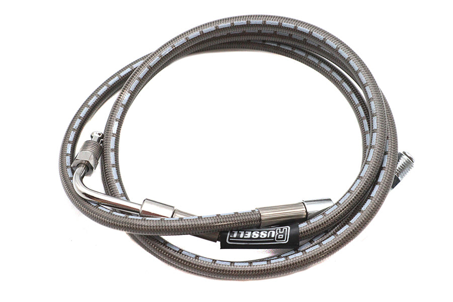 HARLEY Edelstahl 51 Zoll Bremsleitung vorne Passend für 1974-1977 FX, 1974-1977 XL,